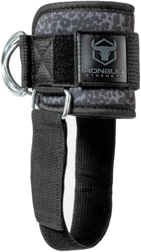 Women's Kickback Ankle Strap for Cable Machines & Resistance Bands: Gym & Home Workout Cuff Attachment for Leg Extensions, Kickbacks, Hip Abductors - Booty Exercises" (Pair, Black Leopard)