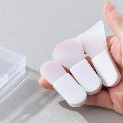 Face Mask Applicator Brushes, Mini Makeup Spatula Portable Beauty Tools Set for Facial Mud, Cosmetic Mask, Facial Clay, Eye Mask, Body Lotion, Body Butter, Serum, Cream. 3PCS Soft Silicone Brush Suit