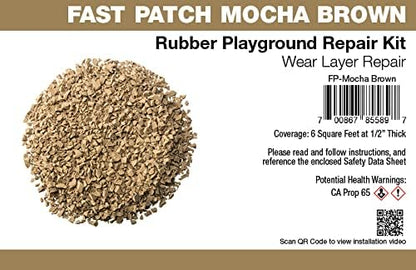 Poured-in-Place Surfacing Repair Kit Fix Rubber Playground (Mocha Brown, Standard)