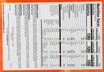 Goldfish Crackers Say Cheeeese Variety Pack with Cheddar, Pizza and Parmesan, Snack Packs, 20 Ct (Pack of 2)