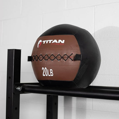 Titan Fitness Soft Leather Medicine Wall Ball Durable, Endurance, Cardio, Core Strength