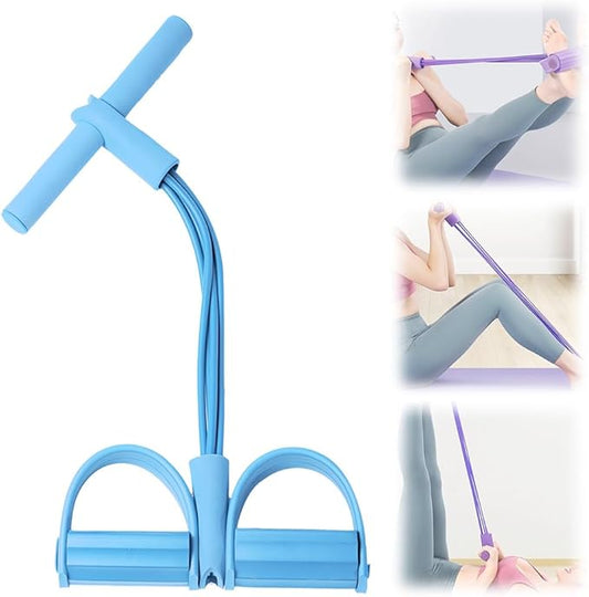 21 Fitness Resistance Bands-4 Tube Pedal Ankle Puller, 2025 New Stretching Bands for Arm and Leg Workouts, AB Training Auxiliary Device Workout Equipment for Women Men