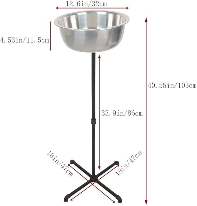 Portable Gym Chalk Stand,Freestanding Holder Gym Chalk Bowl,Stainless Steel Chalk Bowl,Gym Chalk Holder,Suitable for All Kinds of Sports Venues