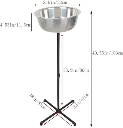 Portable Gym Chalk Stand,Freestanding Holder Gym Chalk Bowl,Stainless Steel Chalk Bowl,Gym Chalk Holder,Suitable for All Kinds of Sports Venues
