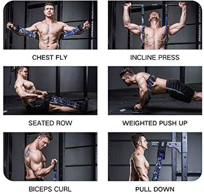 Innstar Multi-Function Resistance Bands for Working Out, Push Up Exercise Bands Resistance Bands Set for Bench Press Gym Equipment, Home Workout, Travel Portable