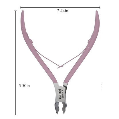 Professional Cuticle Trimmer Nail Cuticle Cutter Stainless Steel Cuticle Nippers with Sharp Blades of Cuticle Remover Clippers Manicure Tools Double Spring for Nail Care Pedicure Nail Tools (Rose)