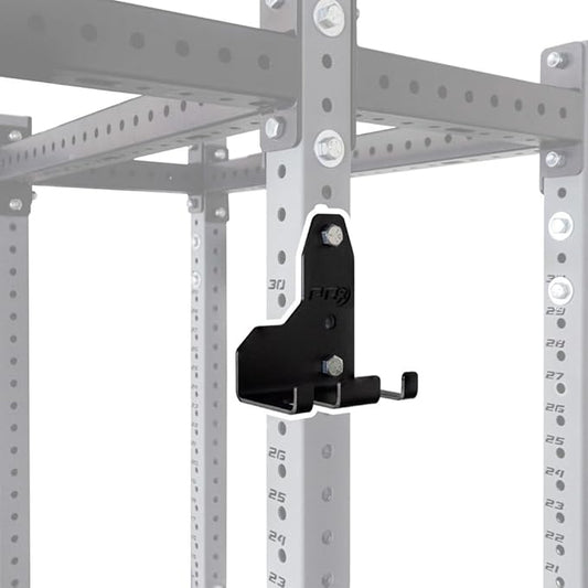 PRx Performance Squat Rack Mounted Olympic Barbell Storage Hanging USA Made Steel Barbell Holder for 3x3 Uprights with 5/8" Holes, Vertical Squat Rack Attachment