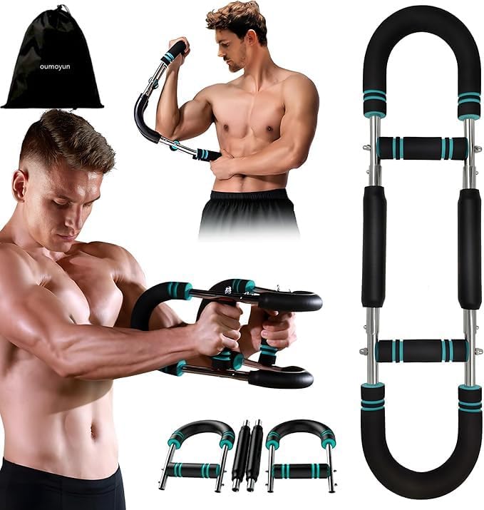 Aomoyun Arm Trainer,Adjustable Chest Expander,Chest Workout Equipment,Arm Exerciser,Portable Home Gym Equipment Upper Body Strength Training Machine for Men & Women.