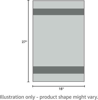 Utopia Towels Cotton Bleach Proof Salon Towel 16 by 27 inches, Bleach Safe Gym 100% Cotton Hand Towel, 24 Pack, Dark Grey