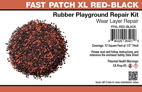 Poured-in-Place Surfacing Repair Kit Fix Rubber Playground (Red, XL)