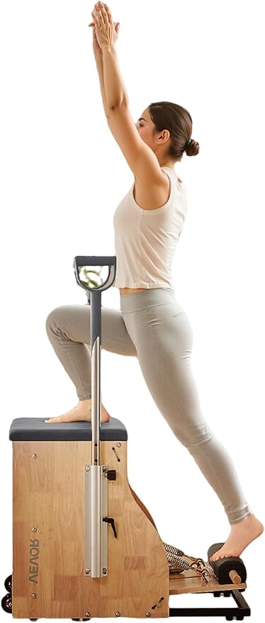 VEVOR Pilates Reformer Machine, Pilates Workout Equipment for Home Gym Studio Use, Pilates Bed with Dual Resistance- Spring & Cord, Reformer Set, Up to 400 LBS
