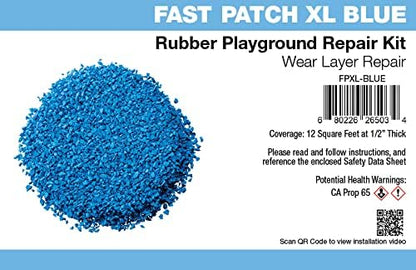 Poured-in-Place Surfacing Repair Kit Fix Rubber Playground (Blue, XL)