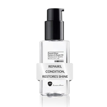 Number 4 Hair Oil, Fluoro5 Elixir Restore & Repair, Anti Frizz Serum for Damaged Hair, 2.0 oz – N4 Hair Care
