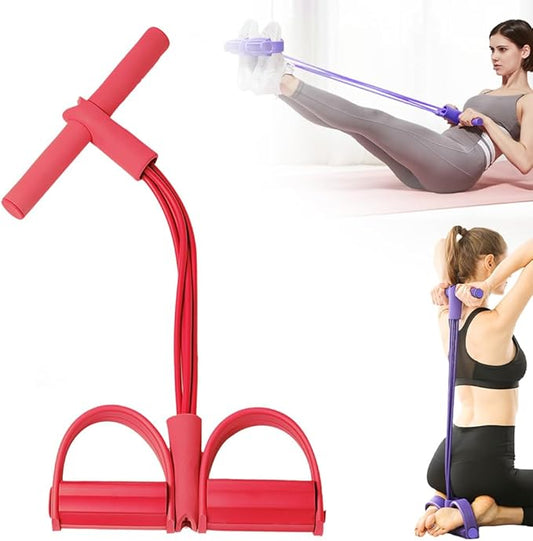 Resistance Bands with Handles, 21 Fitness Resistance Bands-4 Tube Pedal Ankle Puller Stretching Bands for Arm and Leg Workouts, Elastic Yoga Pedal Puller Stretch Band for Exercise
