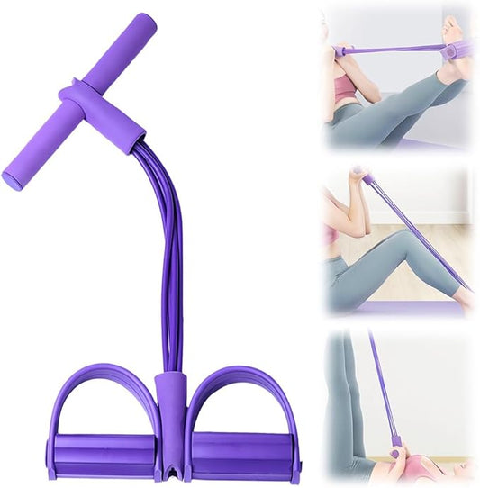 21 Fitness Resistance Bands-4 Tube Pedal Ankle Puller, 2025 New Stretching Bands for Arm and Leg Workouts, AB Training Auxiliary Device Workout Equipment for Women Men