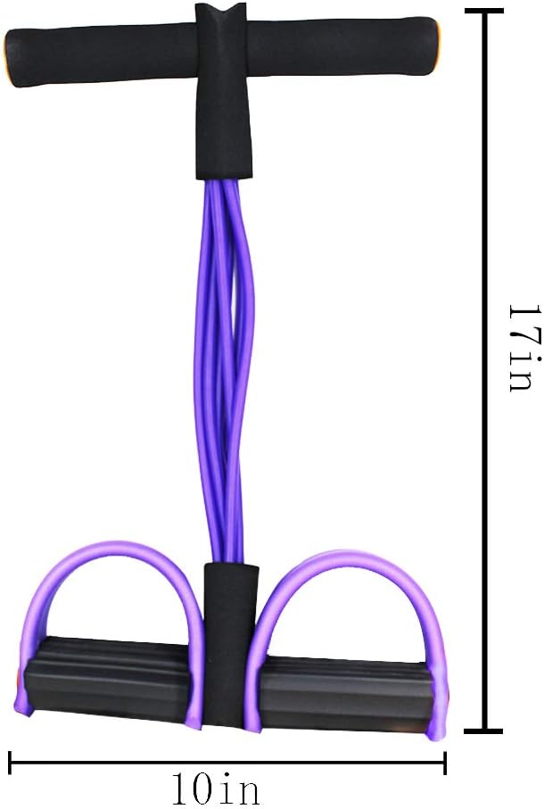 Multifunction Tension Rope, 6-Tube Elastic Yoga Pedal Puller Resistance Band, Natural Latex Tension Rope Fitness Equipment, for Abdomen/Waist/Arm/Leg Stretching Slimming Training
