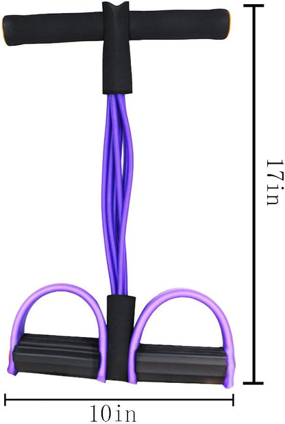 Multifunction Tension Rope, 6-Tube Elastic Yoga Pedal Puller Resistance Band, Natural Latex Tension Rope Fitness Equipment, for Abdomen/Waist/Arm/Leg Stretching Slimming Training
