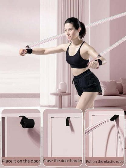 17PCS Exercise Bands Resistance Bands Set, Resistance Bands with Handles for Working Out & Physical Therapy,Bandas De Resistencia para Hacer Ejercicio,Figure 8 Exercise Bands(125 LBS)
