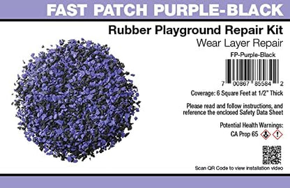 Poured-in-Place Surfacing Repair Kit Fix Rubber Playground (Purple/Black, Standard)