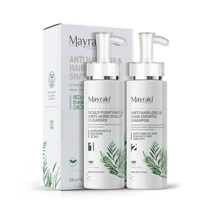 Mayraki Anti Hair Loss & Volumizing Shampoo Kit for Color-Treated Hair |Clarifying Growth Shampoo For Fuller, Thicker Hair | 300 ml | 10.14 fl.oz x2