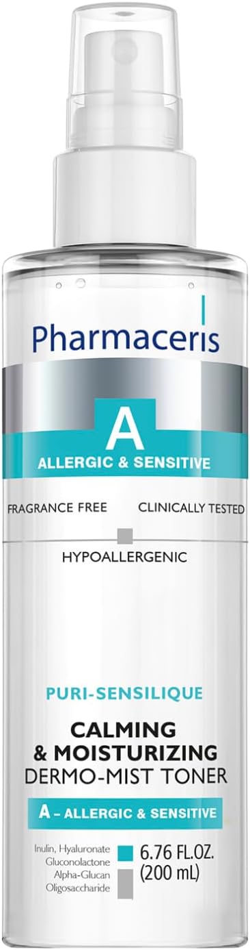 Calming Mist Toner, Soothing & Hydrating Face Mist for Sensitive & Allergy-Prone Complexion; Restores pH, Refreshes & Supports Skin’s Barrier & Microbiome Puri-SENSILIQUE, 6.76 fl oz