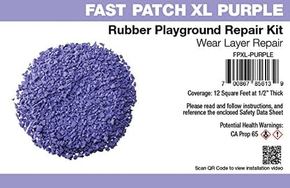 Poured-in-Place Surfacing Repair Kit Fix Rubber Playground (Purple, XL)