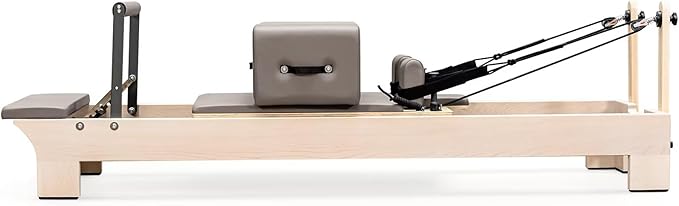Pilates Reformer, Reformer Pilates Machine – Deluxe Version with Premium Maple Frame, Upgraded Spring System, Comfort Padding & Studio-Quality Glide – Pilates Reformer Set for Home & Studio