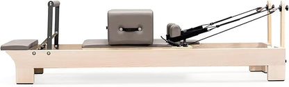 Pilates Reformer, Reformer Pilates Machine – Deluxe Version with Premium Maple Frame, Upgraded Spring System, Comfort Padding & Studio-Quality Glide – Pilates Reformer Set for Home & Studio