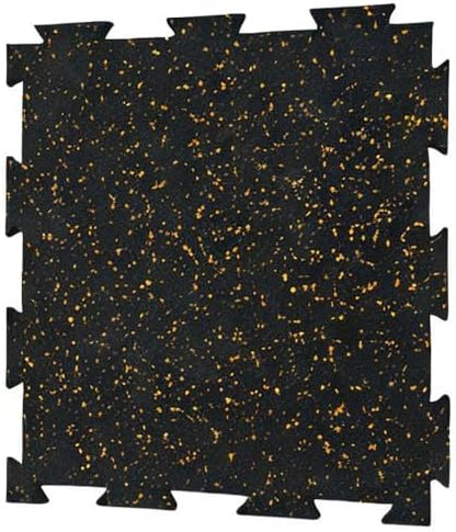 Playsafer Genaflex Lite Rubber 8mm Interlocking Tiles for Gym Flooring, Exercise Equipment, Exercise Areas - 20" X 20"