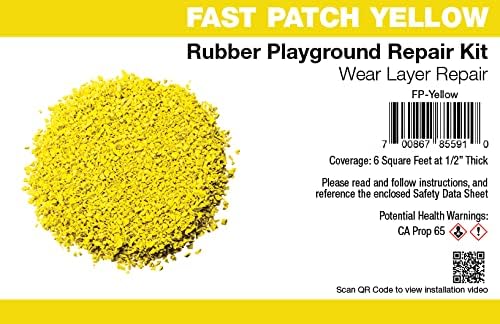 Poured-in-Place Surfacing Repair Kit Fix Rubber Playground (Yellow, Standard)