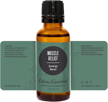 Edens Garden Muscle Relief Essential Oil Blend 100% Pure & Natural Best Recipe Therapeutic Aromatherapy Essential Oil Blends 118 ml (4 oz)
