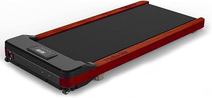 Maksone Portable Walking Pad with Remote Control,Wooden Office Treadmill for Home&Work，LED Dispaly Under Desk Treadmill