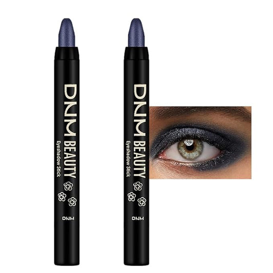 Kaely 2Pcs Cream Eyeshadow Sticks Set for Eyes Waterproof,Midnight Blue Shimmer Eye shadow Stick Pencil Pen Bulk sombras en crema para ojos 31+31