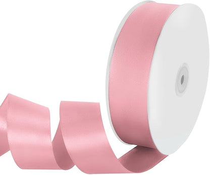 1-1/2" Width x 100 Yards Satin Ribbon, Pink Ribbon Perfect for DIY Craft, Bows, Gift Wrapping, Flower Bouquet, Valentine's Day, Christmas and Party Decoration