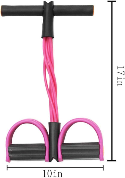 Multifunction Tension Rope, 6-Tube Elastic Yoga Pedal Puller Resistance Band, Natural Latex Tension Rope Fitness Equipment, for Abdomen/Waist/Arm/Leg Stretching Slimming Training
