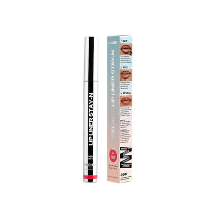Sacheu Lip Liner STAY-N Peel Off Lip Stain — Long Lasting Matte Lip Tattoo Transfer Proof Lipstain Infused with Hyaluronic Acid & Vitamin E for All Skin Types — Vegan & Cruelty-Free, leftonRED