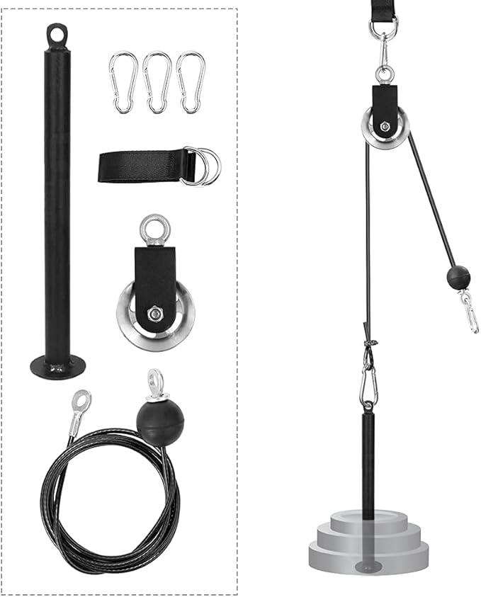 ZJchao Pulley System Gym, Fitness Pulley Cable System Cable Pulley System Gym Pulley System for Home Gym Cable Pulley System Home Gym for Gym Equipment, Ladder Lift, DIY Home Projects
