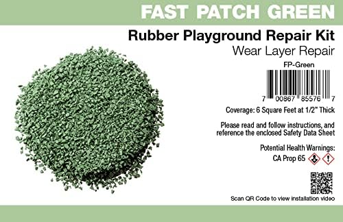 Poured-in-Place Surfacing Repair Kit Fix Rubber Playground (Green, Standard)