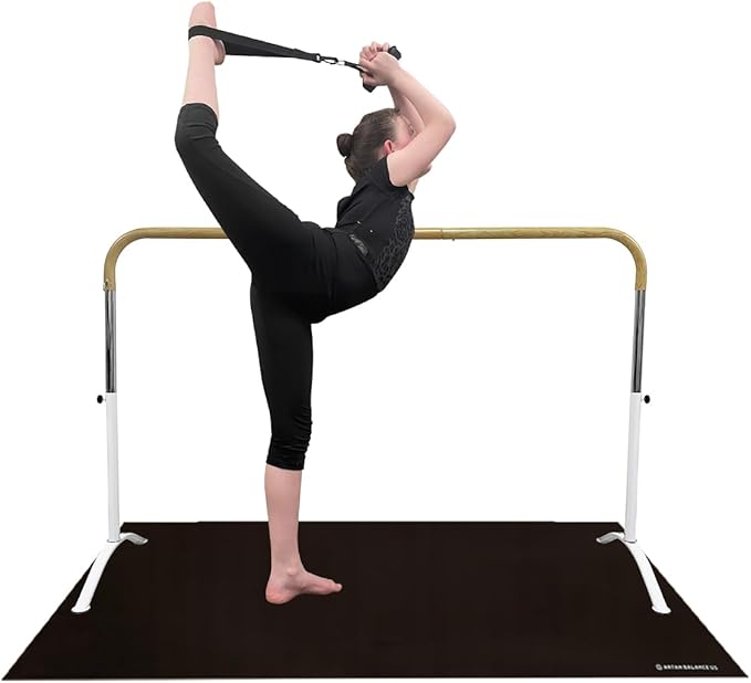 Ballet Barre Portable for Home or Studio, Height Adjustable Bar for Stretch, Pilates, Dance or Active Workouts, Single or Double Bar, Kids and Adults