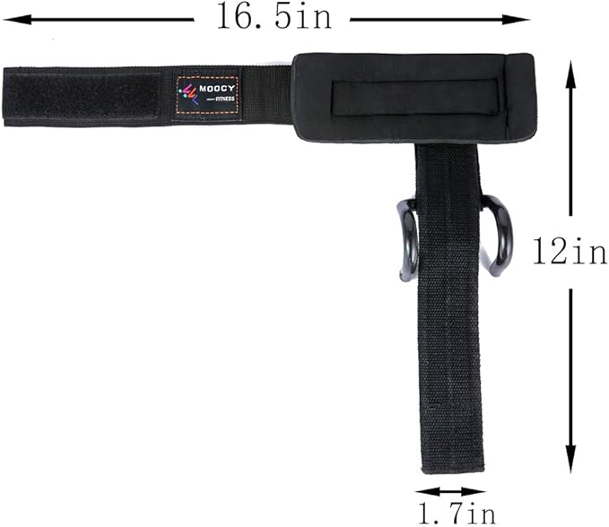 Heavy Duty Strap with pro Metal Lifting Steel Hooks Improves Grip for Weightlifting, Powerlifting, Bodybuilding & Deadlift - Neoprene Padded Wrist Wraps Provides Support for Men & Women