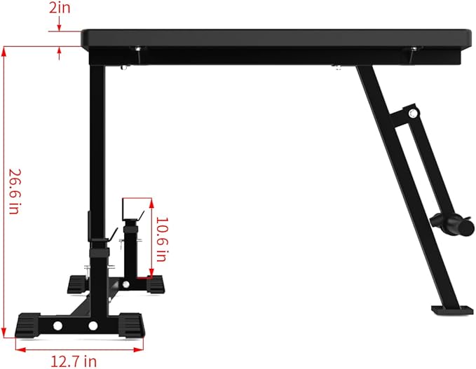 Seal Row Bench for Back Workout, Heavy-Duty Steel Rowing Bench with Barbell Holders, Incline Chest Support Pad for Home Gym Strength Training