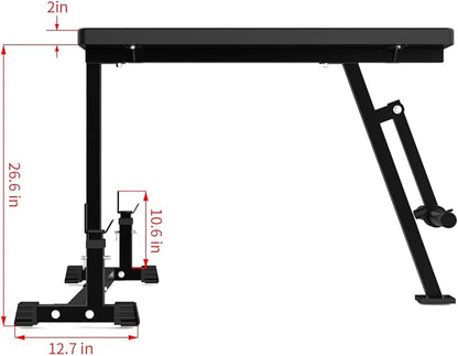 Seal Row Bench for Back Workout, Heavy-Duty Steel Rowing Bench with Barbell Holders, Incline Chest Support Pad for Home Gym Strength Training