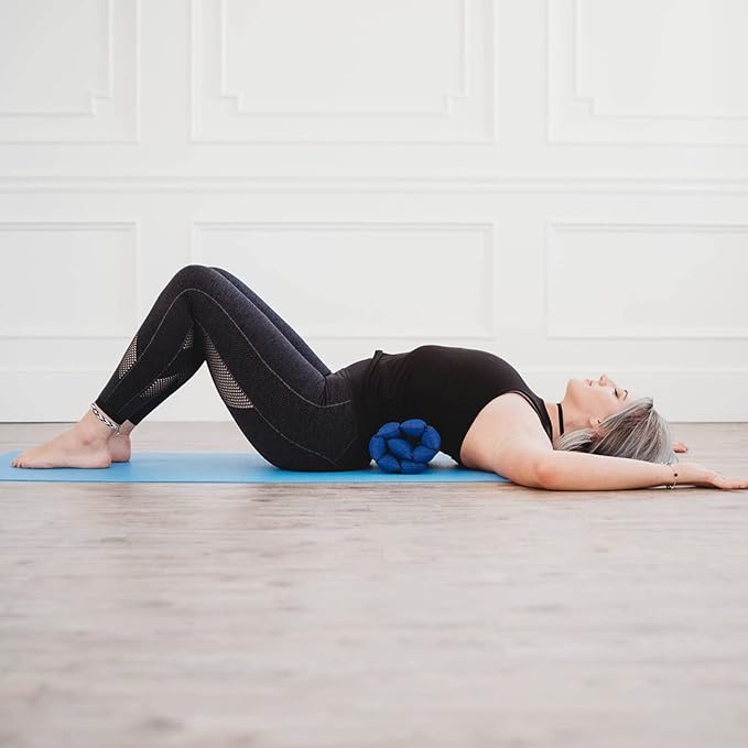 Rollable Cushion - Organic Kapok Filling, use Rolled or Flat for Yoga and Meditation, Lightweight, Great car or seat Cushion