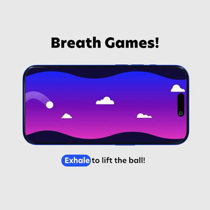 Moksha O₁ | Gamified Breathwork Tool | Smart Meditation Device | iOS Only | Mindfulness Tool for Immediate Calm and Instant Anxiety Relief | Sleep Aid Device (Space)
