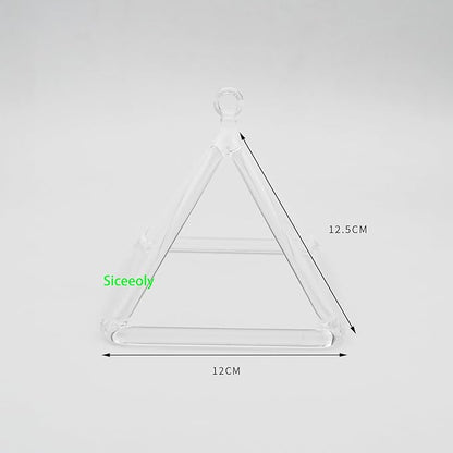 5 Inch Clear Quartz Crystal Singing Pyramid Healing Musical Instrument For Sound Healing Meditation With Crystal Singing Bowl Striker
