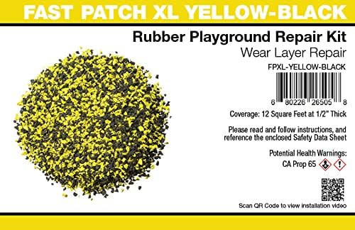 Poured-in-Place Surfacing Repair Kit Fix Rubber Playground (Yellow/Black, XL)