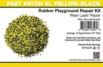 Poured-in-Place Surfacing Repair Kit Fix Rubber Playground (Yellow/Black, XL)