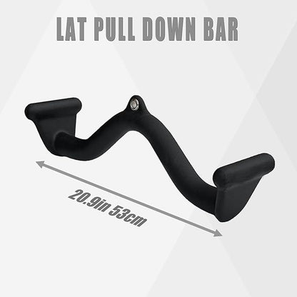 Lat Pull Down Bar T bar Row Attachment, V Bar Tricep Lat Pulldown Attachments, Back Strength Training Bar for Home Gym Exercise Cable Machine Attachments