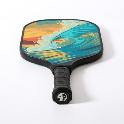 HELIOS Hawaii Pickleball Paddle Set of 2 – O'ahu | Includes Pipeline & Diamond Head Paddles | Particle-Printed Fiberglass Surface with 13mm Reactive Honeycomb Core | 8oz, Beginner Set for Control