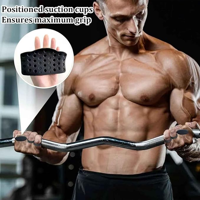 2025 Upgrade Rypt Grip for Weight Lifting Fingerless Workout Gloves for Men Women, Gryp Weight Grip with Anti-Slip and Sweat-Proof for Gym Grips Training and Exercise - (2 PCS, Black)